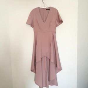 White Fox rose women's asymmetric dress